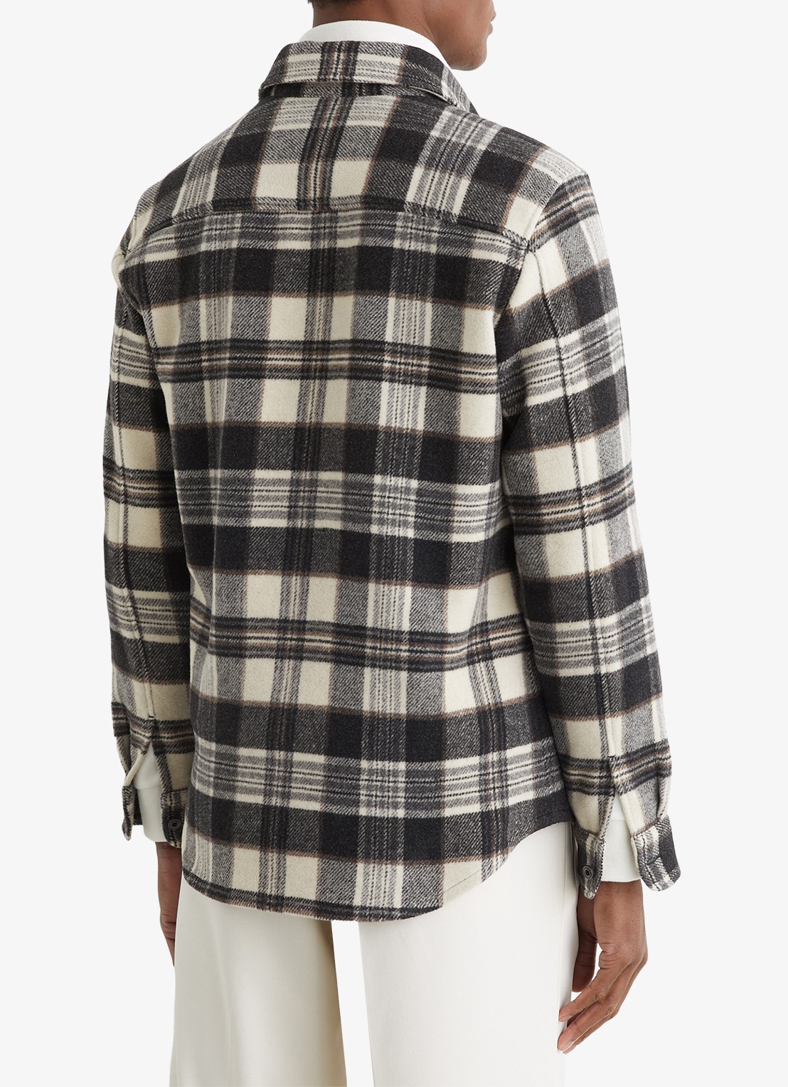 Reiss Crosby overshirt in wolblend - achterkant grijs