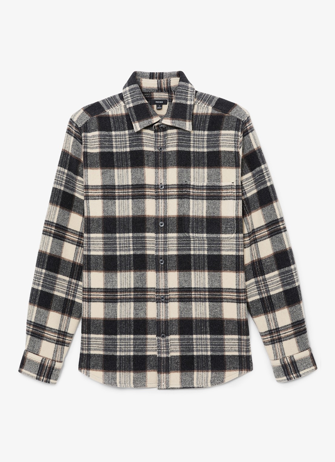 Reiss Crosby overshirt in wolblend - voorkant 2 grijs