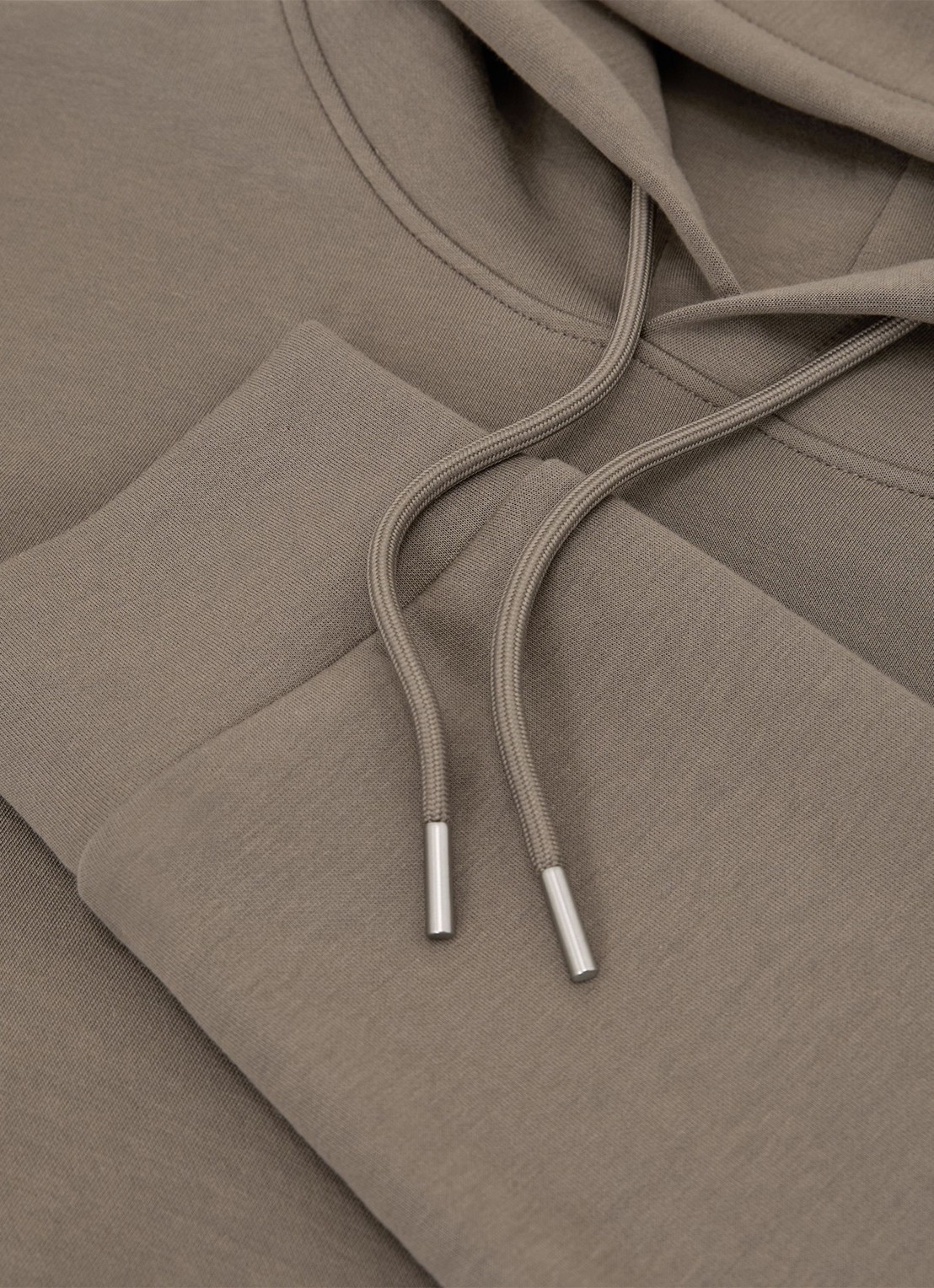 Reiss Dane hoodie met gemêleerd dessin - detail 3 donkerbeige