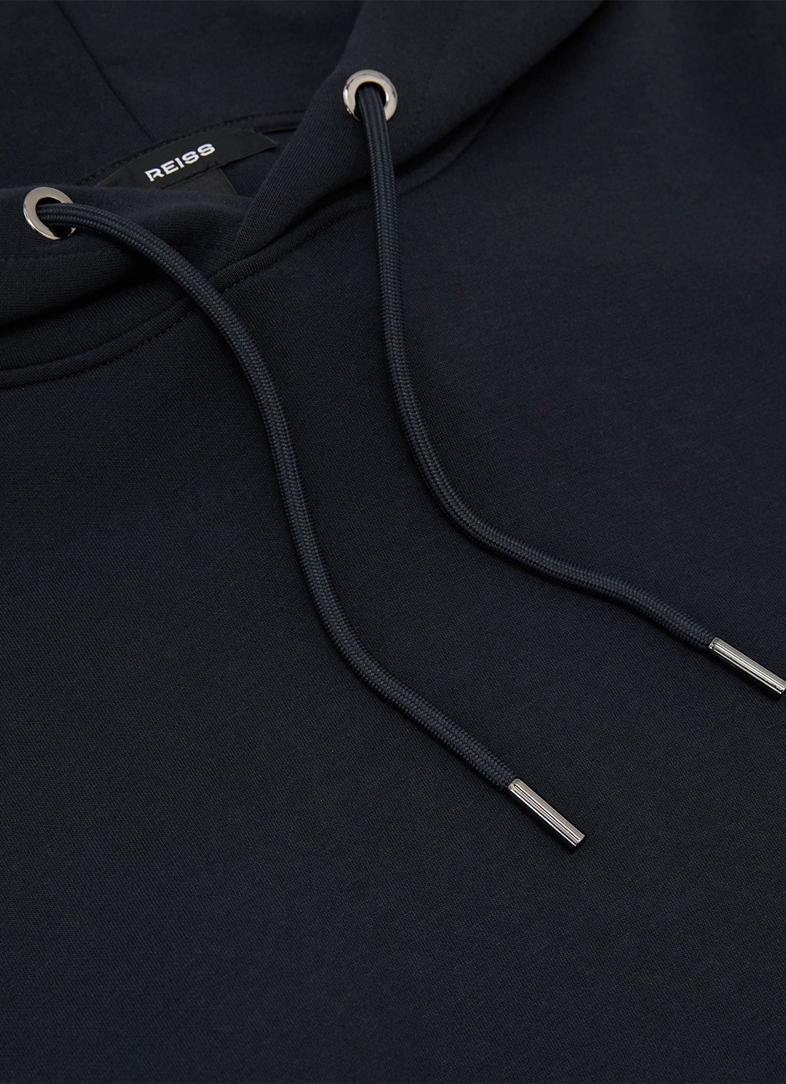 Reiss Dane hoodie met gemêleerd dessin - detail 4 navy / blauw