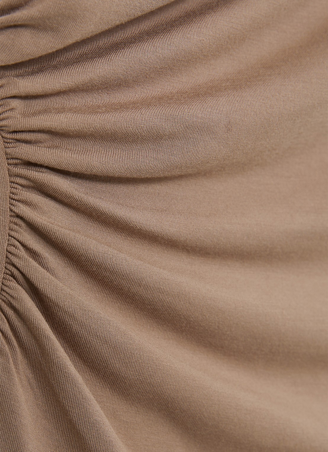 Reiss Dani mouwloze top met gedrapeerd detail - detail 2 donkerbeige