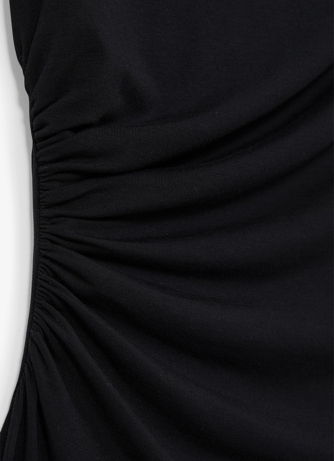 Reiss Dani mouwloze top met gedrapeerd detail - detail 5 black / zwart