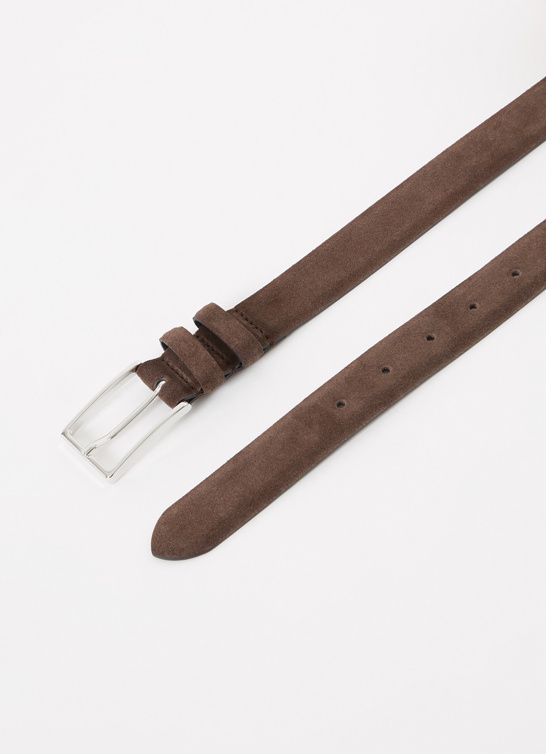 Reiss Dante riem van leer - detail 2 chocoladebruin
