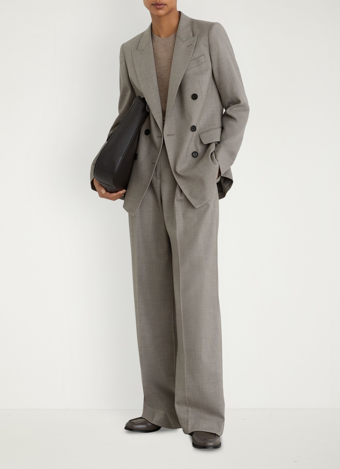 Reiss Darcy double-breasted blazer in wolblend - detail 4 grijsmele