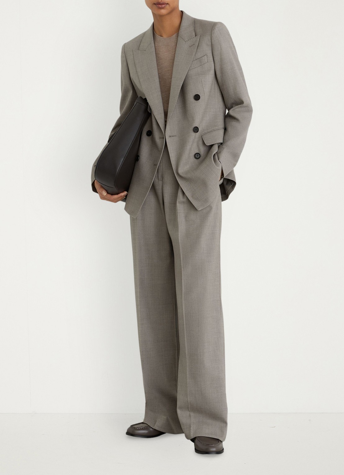 Reiss Darcy double-breasted blazer in wolblend - detail 7 grijsmele