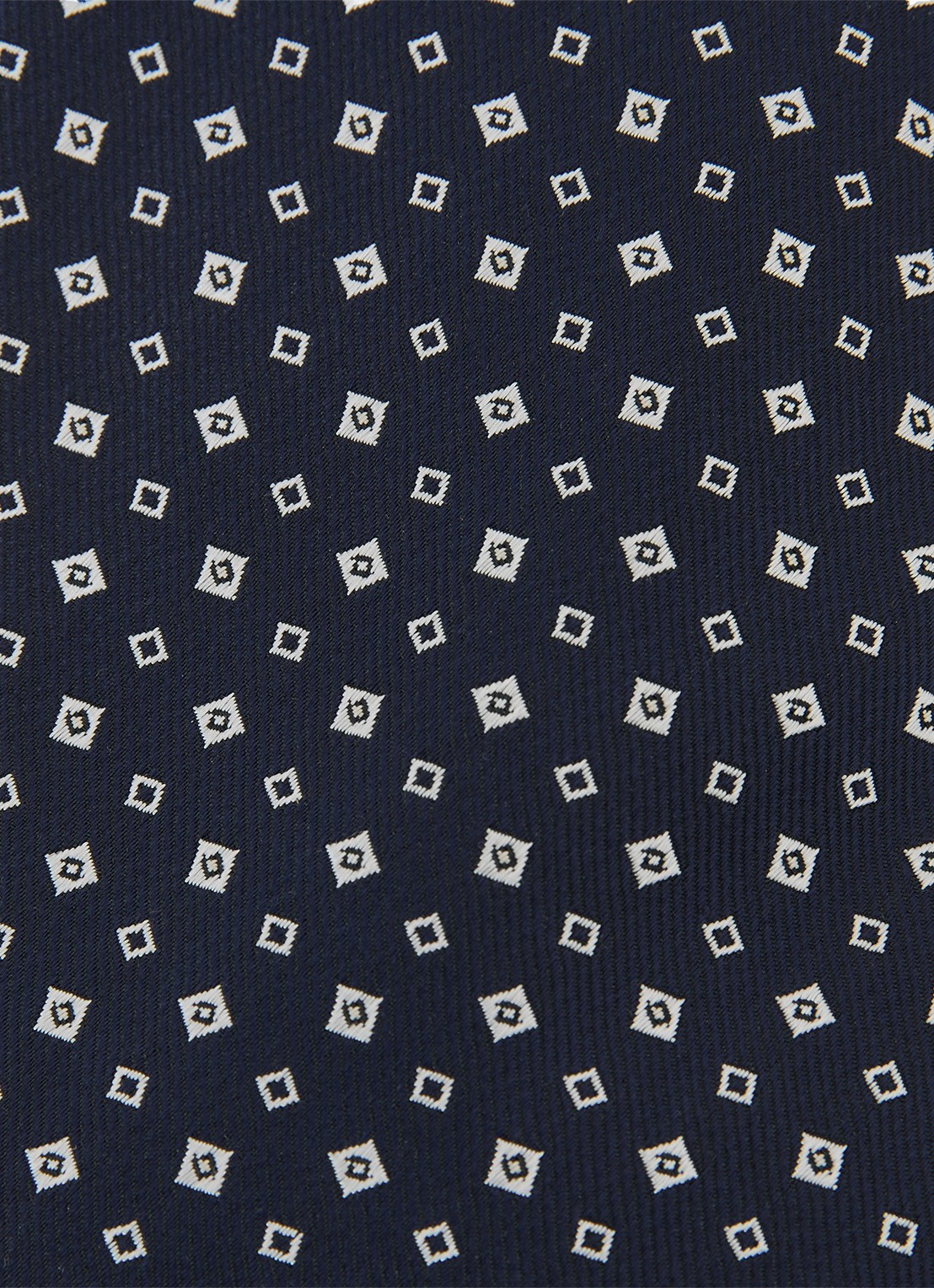 Reiss Dario stropdas in zijdeblend met print - detail 4 donkerblauw