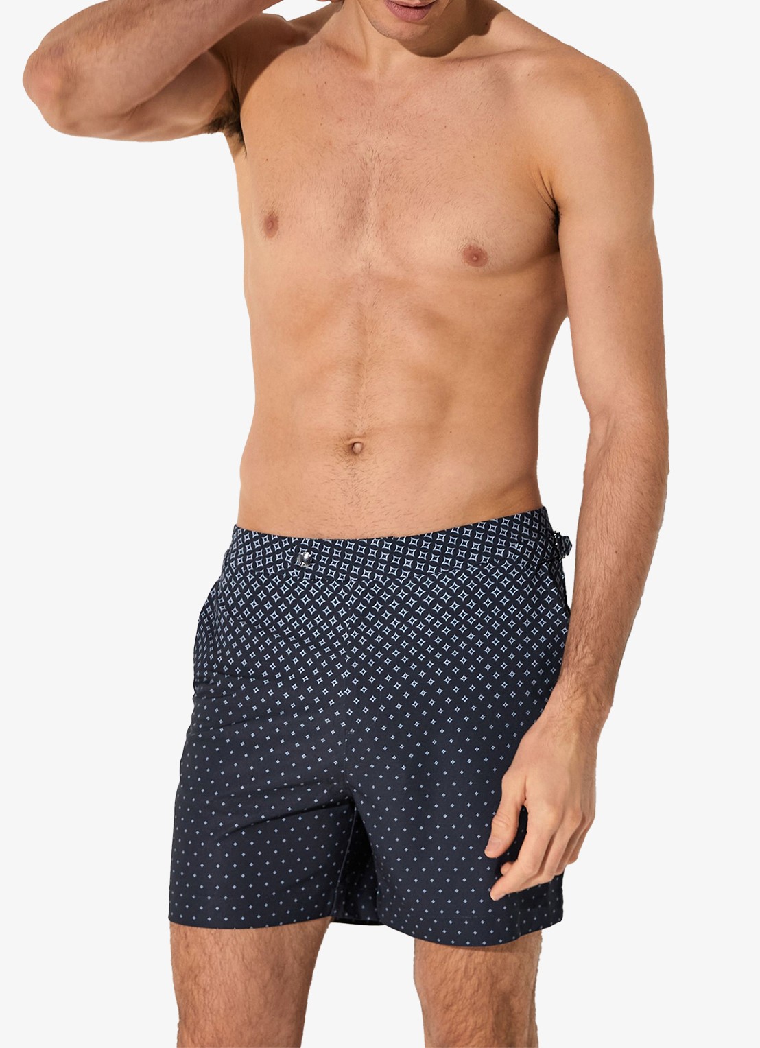 Reiss Darli zwemshort met print - detail 5 donkerblauw