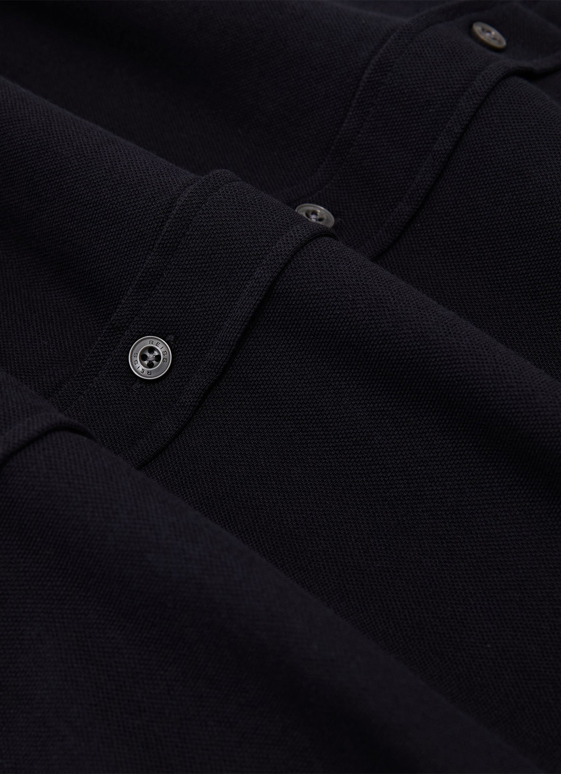 Reiss Dasilva regular fit overhemd - detail 4 donkerblauw