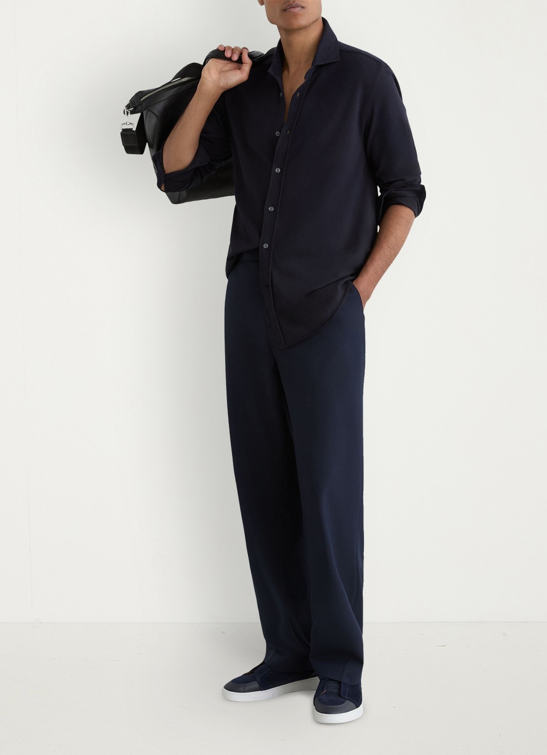 Reiss Dasilva regular fit overhemd - voorkant 2 donkerblauw