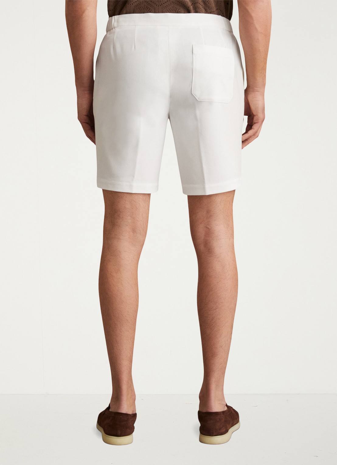 Reiss Deck straight fit korte broek met steekzakken - achterkant 3 wit