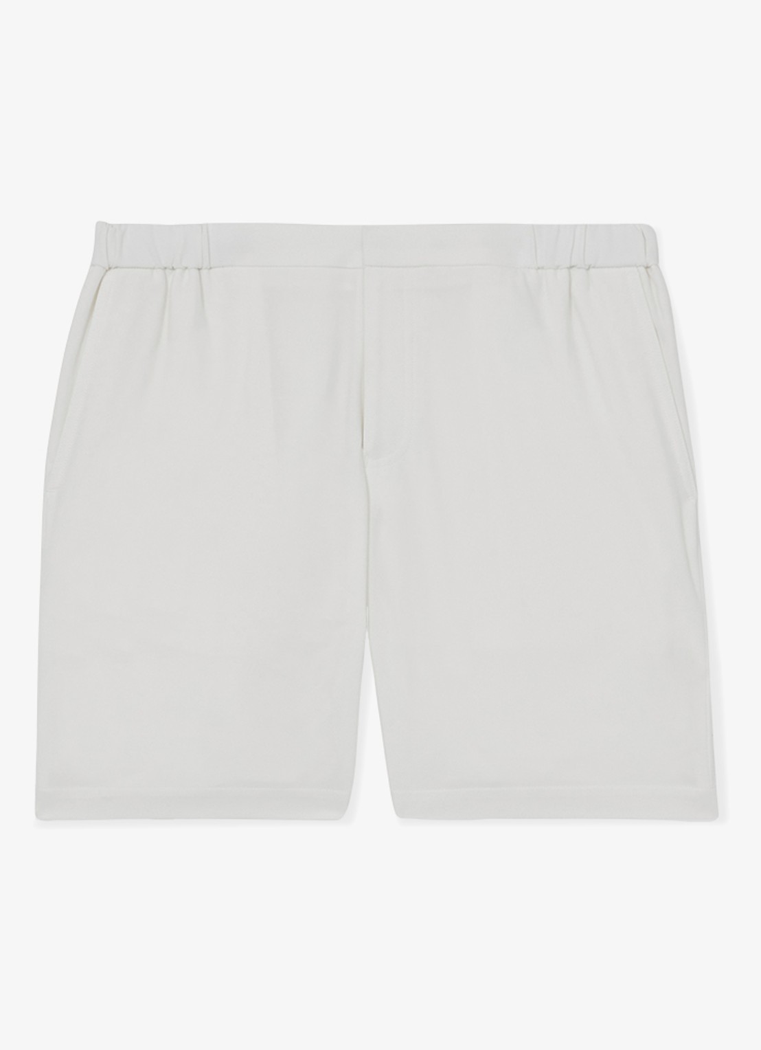 Reiss Deck straight fit korte broek met steekzakken - voorkant wit
