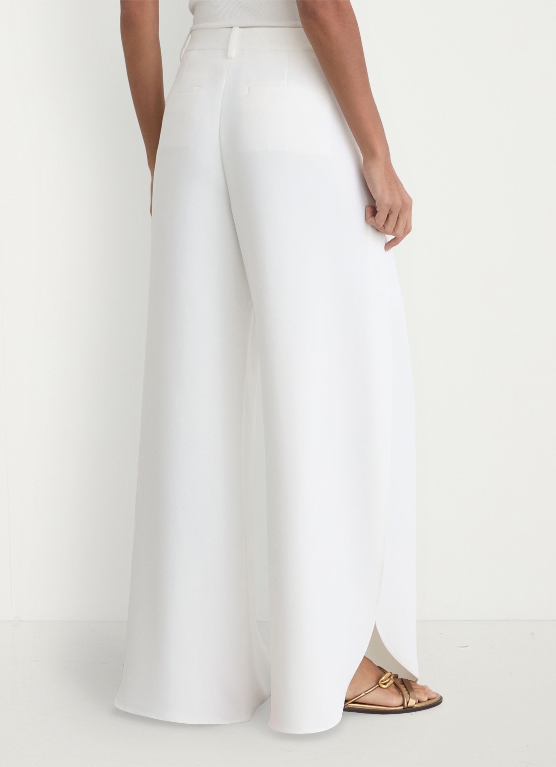 Reiss Deena high waist loose fit pantalon met split - achterkant 3 wit