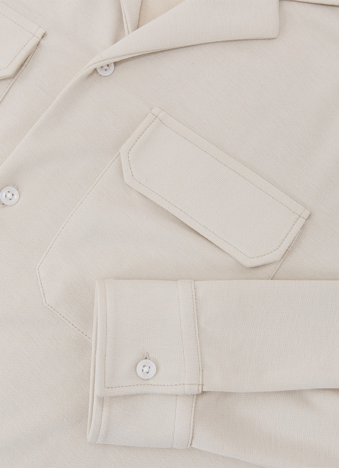 Reiss Delmer jack met borstzakken - detail 4 creme