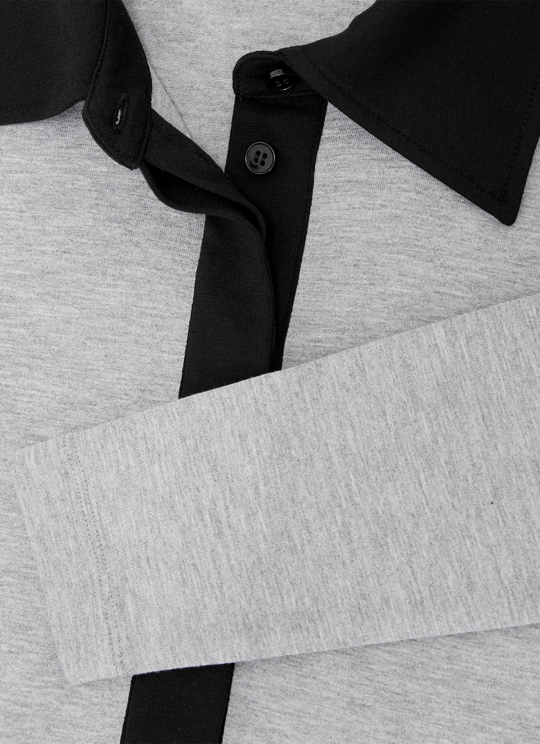 Reiss Denise fijngebreide trui  met polokraag - detail 4 grijs