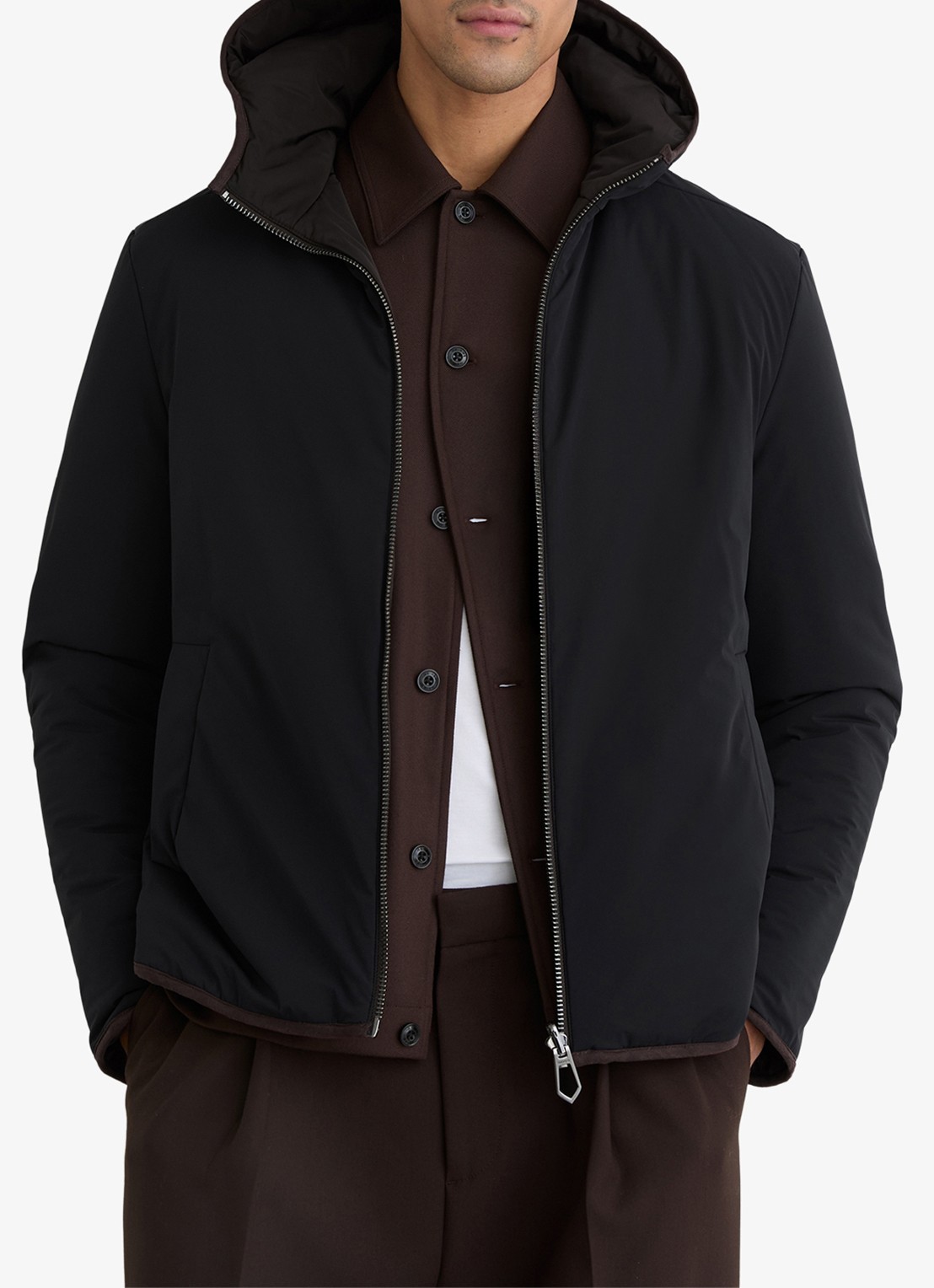 Reiss Devonay reversible gewatteerde jack met gekleurde rand - detail 3 multicolor