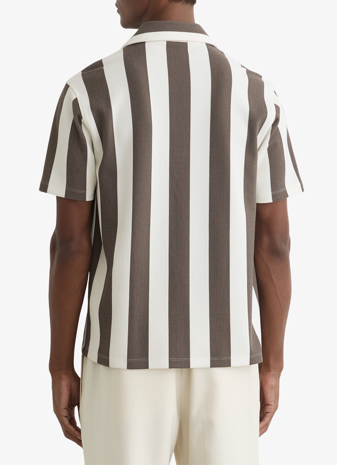 Reiss Dexter overhemd met streepprint  - achterkant 5 bruin