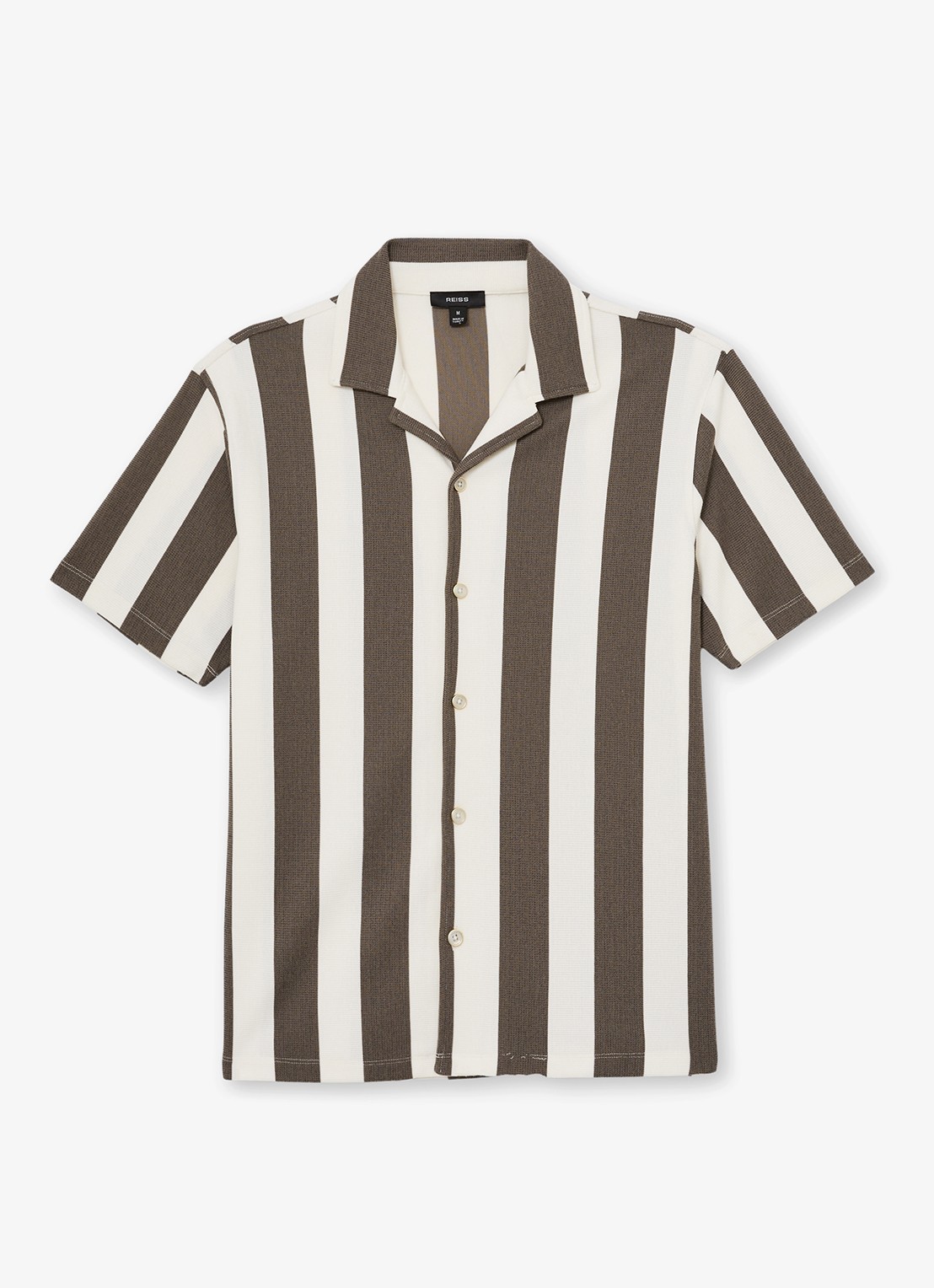 Reiss Dexter overhemd met streepprint  - voorkant 6 bruin
