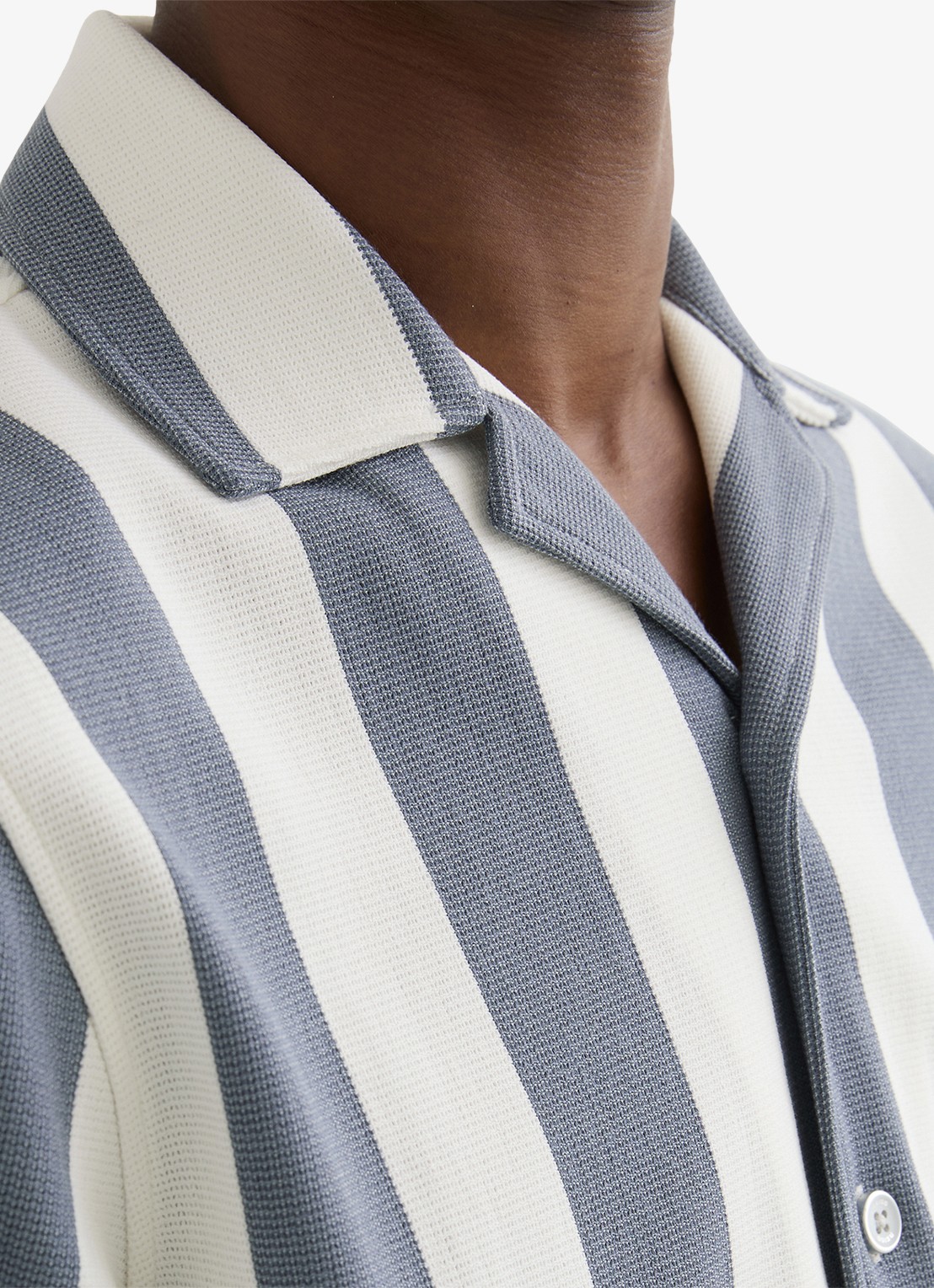 Reiss Dexter overhemd met streepprint  - detail 3 blauw