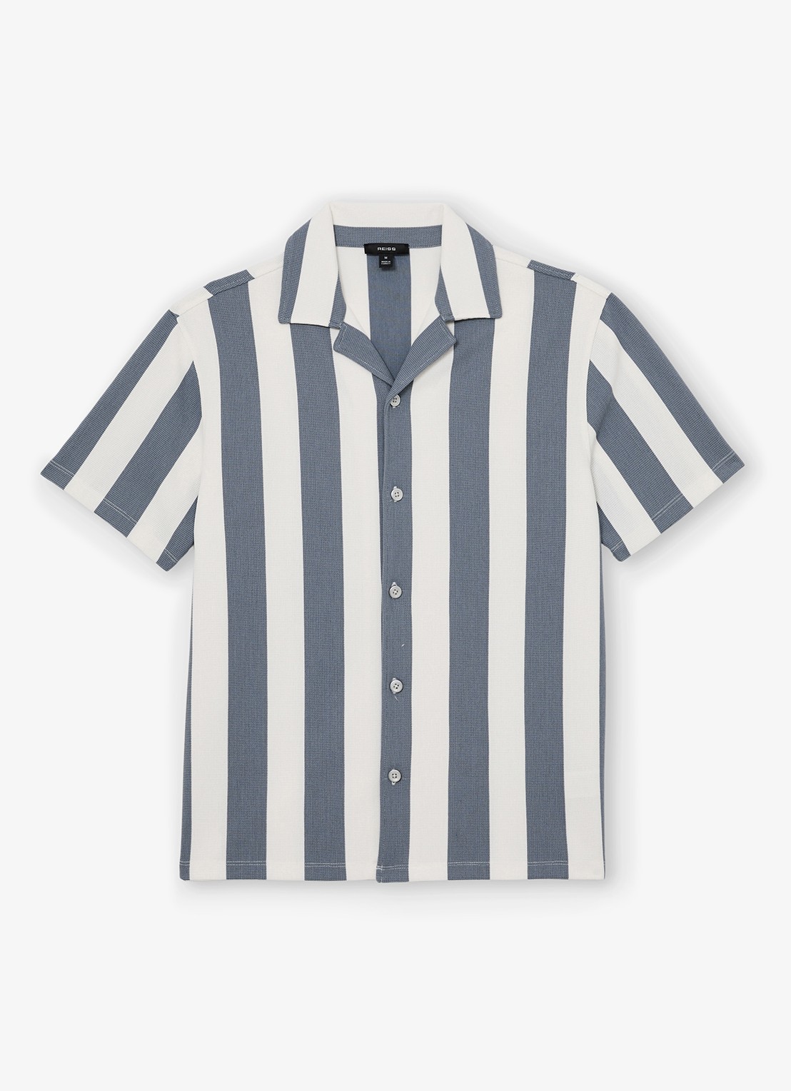 Reiss Dexter overhemd met streepprint  - voorkant 5 blauw