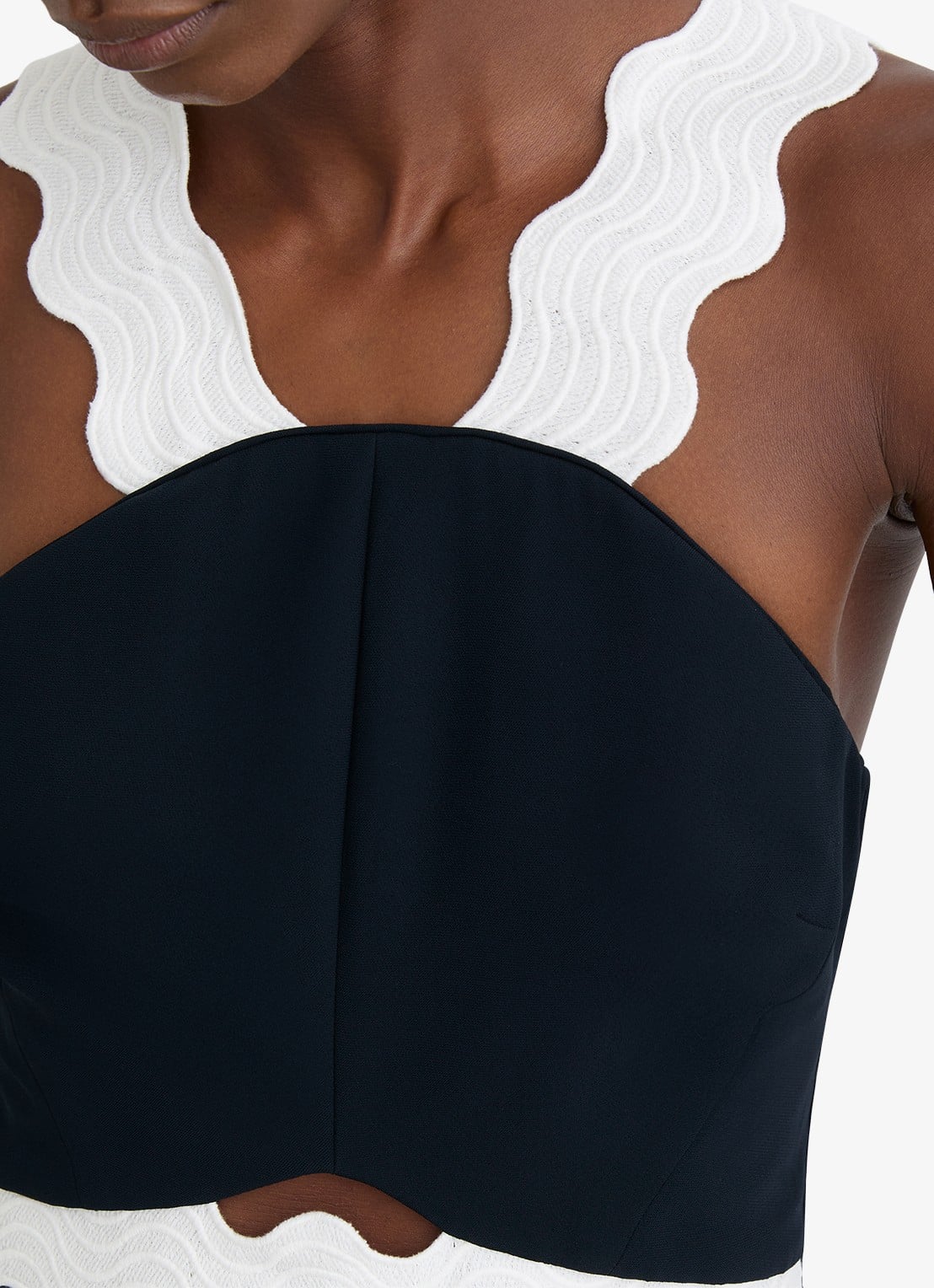 Reiss Dillon midi jurk met grafisch detail - detail 3 multicolor