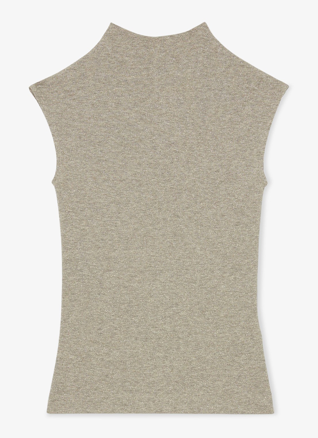 Reiss Dita ribgebreide top met lurex - voorkant 5 goud