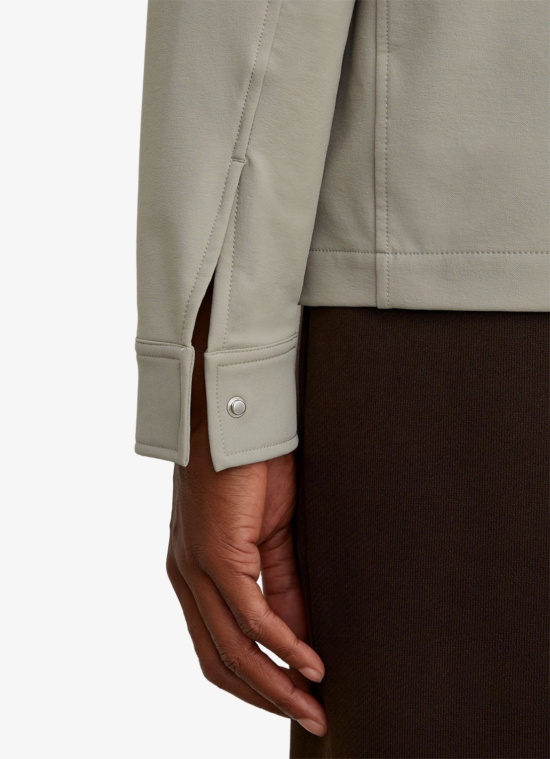 Reiss Divide regular fit overshirt met borstzak - detail 2 stone / beige