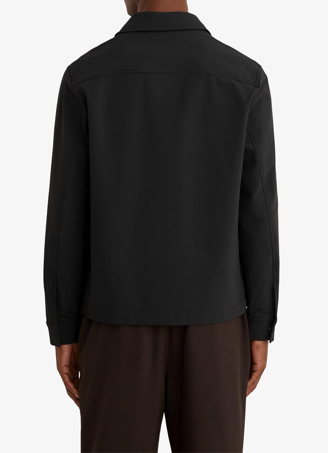 Reiss Divide regular fit overshirt met borstzak - achterkant 5 black / zwart