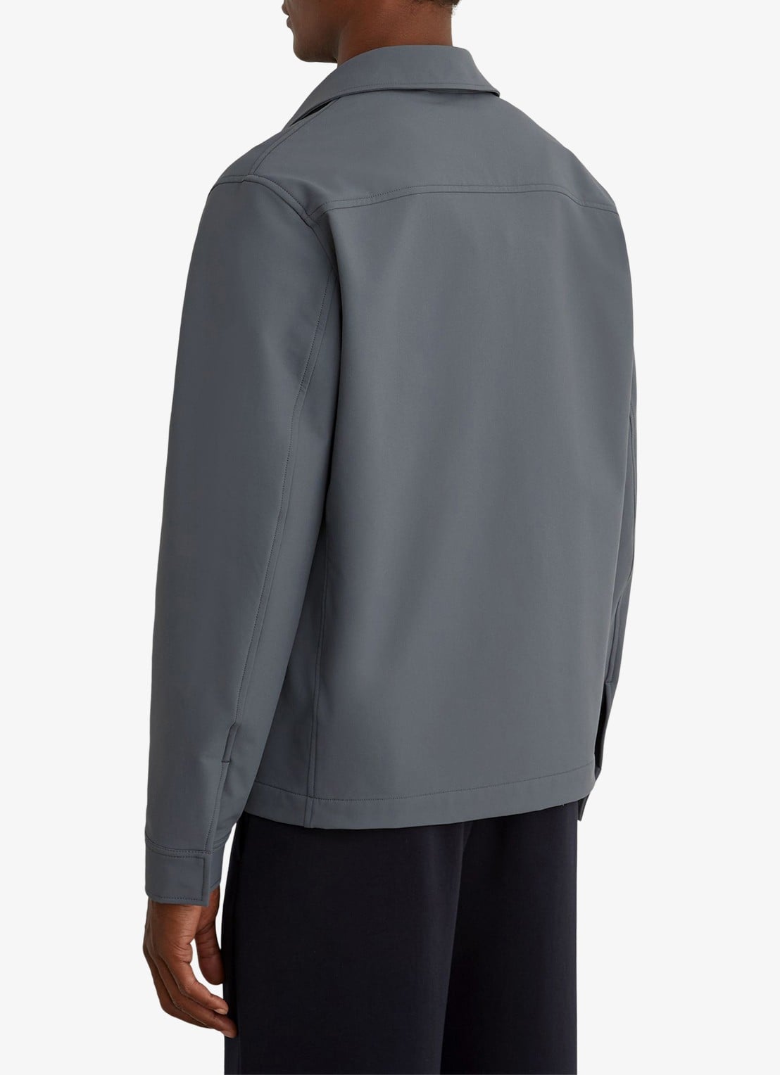 Reiss Divide regular fit overshirt met borstzak - achterkant 6 airforce blue / blauw