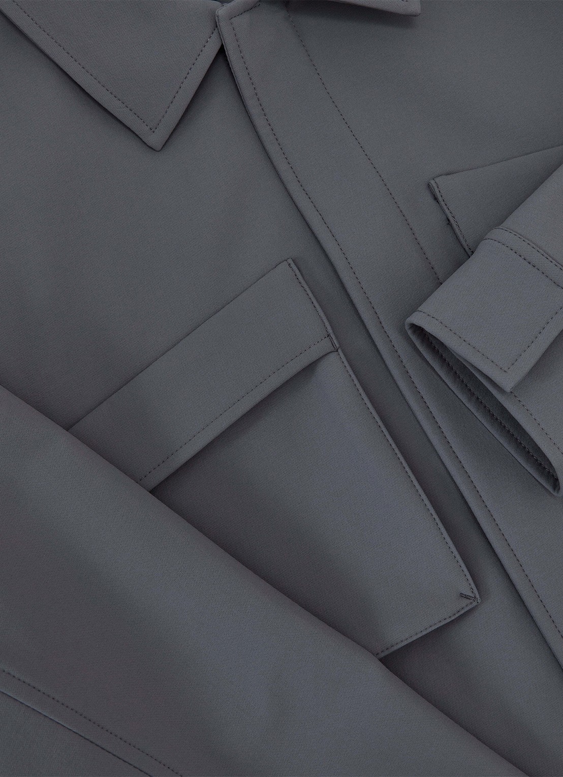 Reiss Divide regular fit overshirt met borstzak - detail 5 airforce blue / blauw