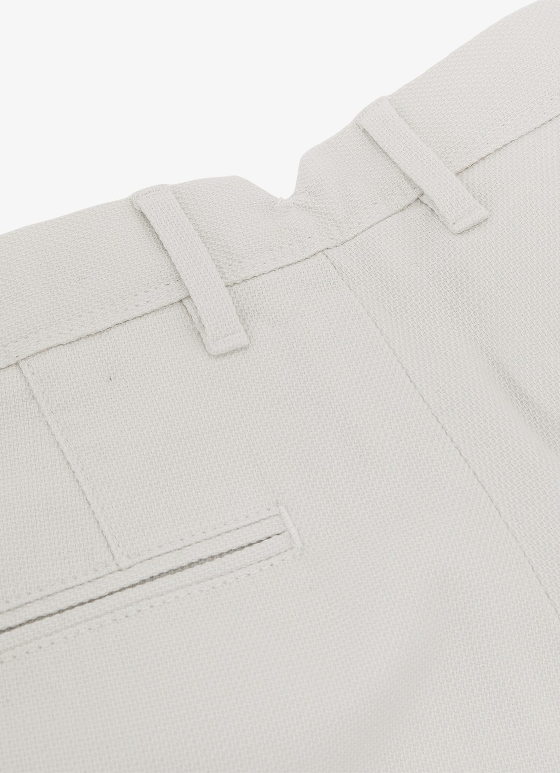 Reiss Dobby straight fit chino van katoen  - detail 3 gebroken wit
