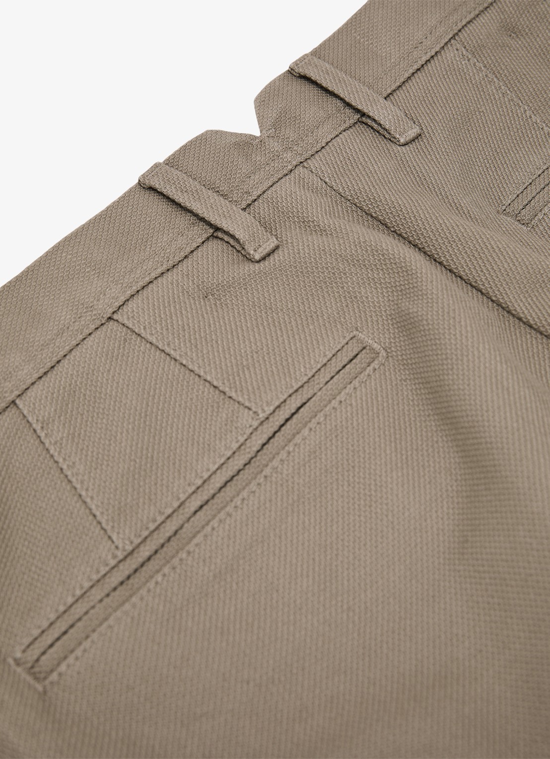 Reiss Dobby straight fit chino van katoen  - detail 6 lichtbruin