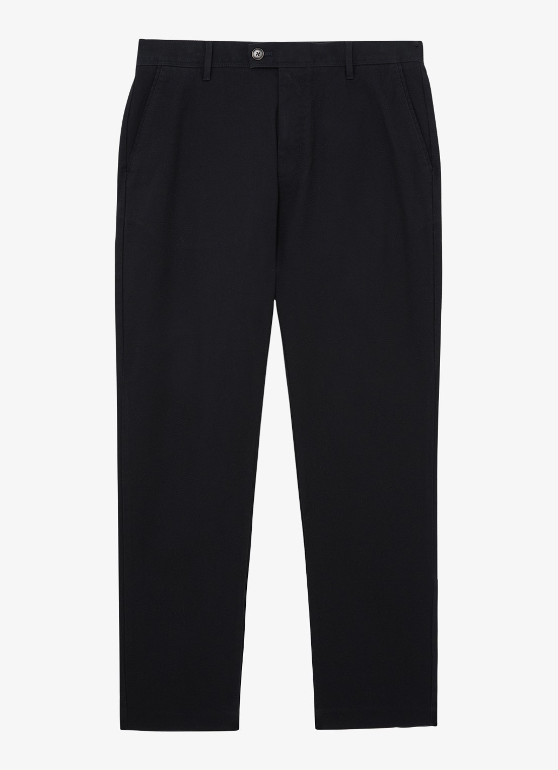 Reiss Dobby straight fit chino van katoen  - voorkant navy / blauw