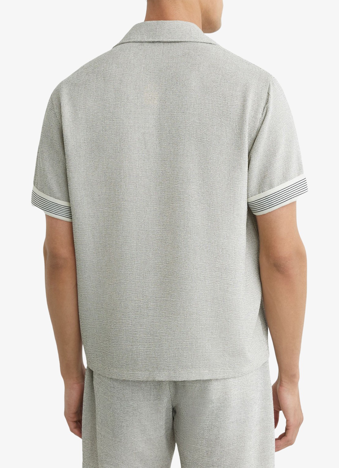 Reiss Dornie regular fit overhemd met streepprint - achterkant 7 zwart