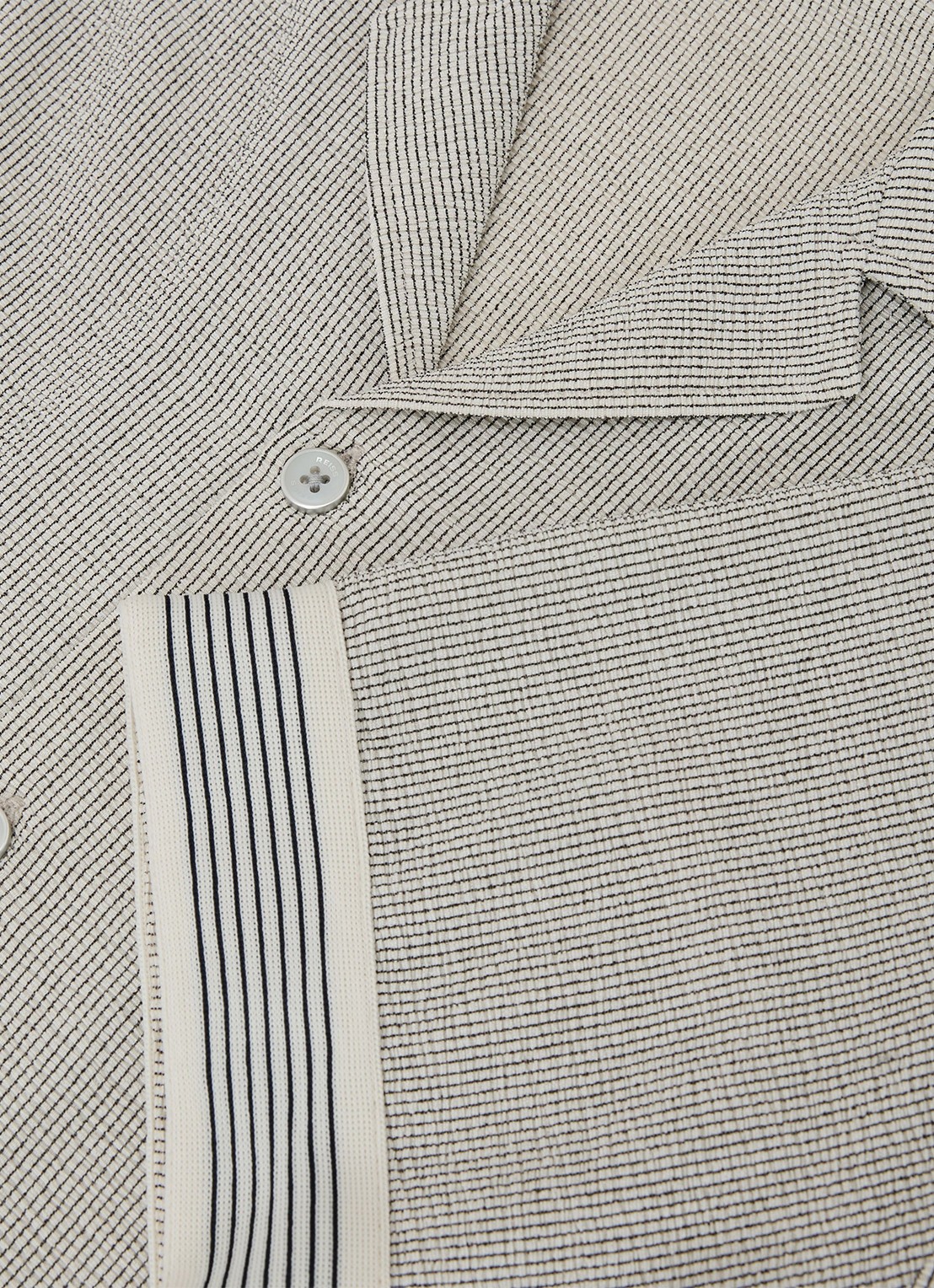 Reiss Dornie regular fit overhemd met streepprint - detail 6 zwart