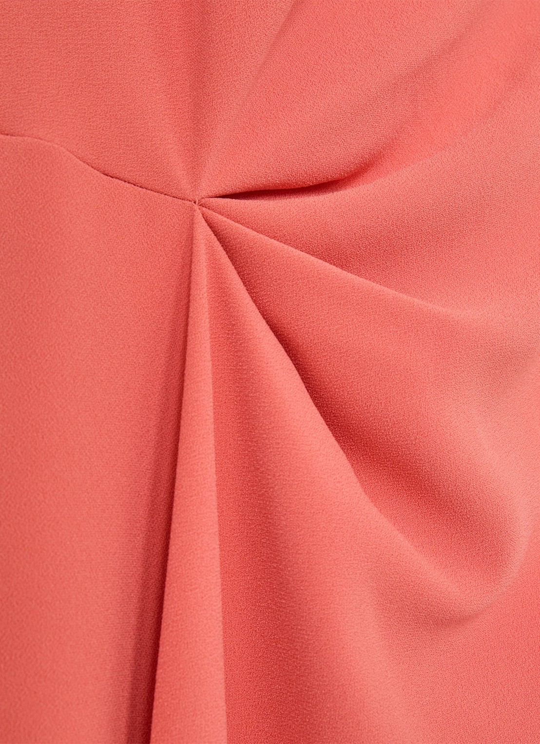 Reiss Dorota midi jurk met watervalhals - detail 4 coral pink / roze