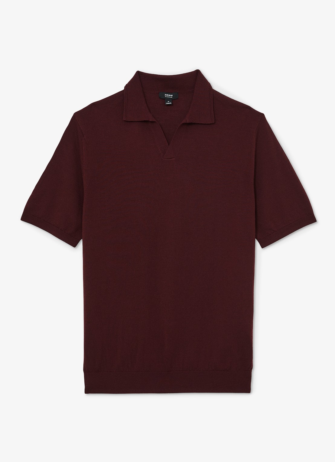 Reiss Duchie regular fit polo van merino wol - voorkant 2 rood