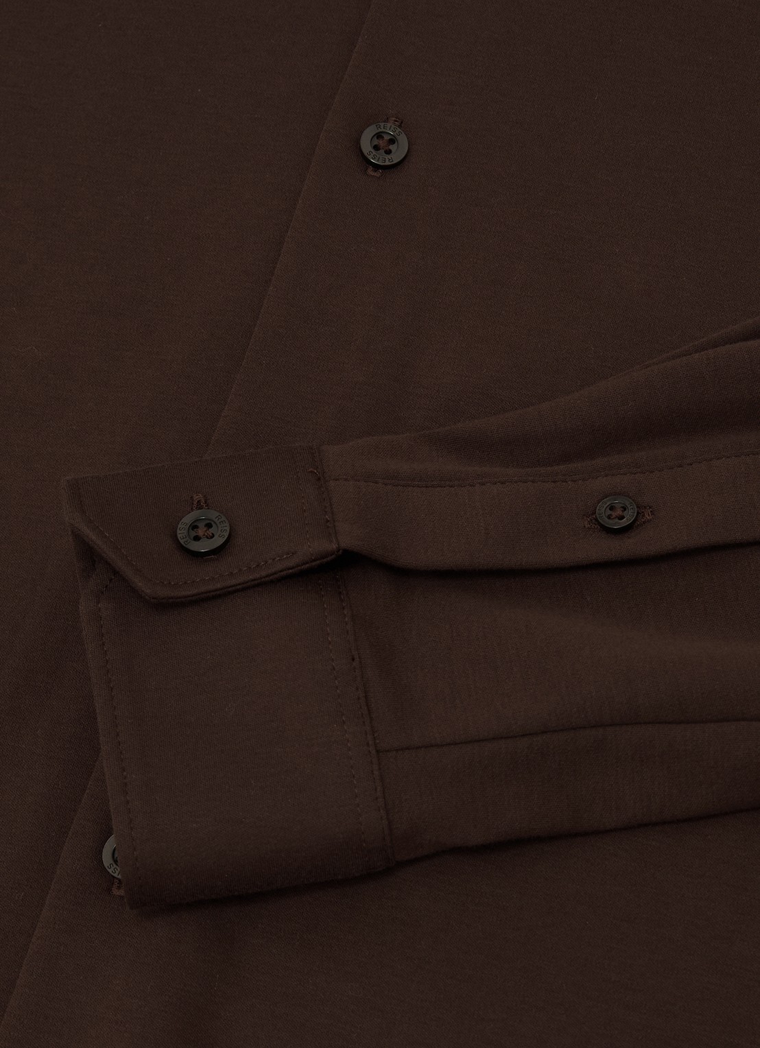 Reiss Duke slim fit overhemd - detail 5 brown / bruin