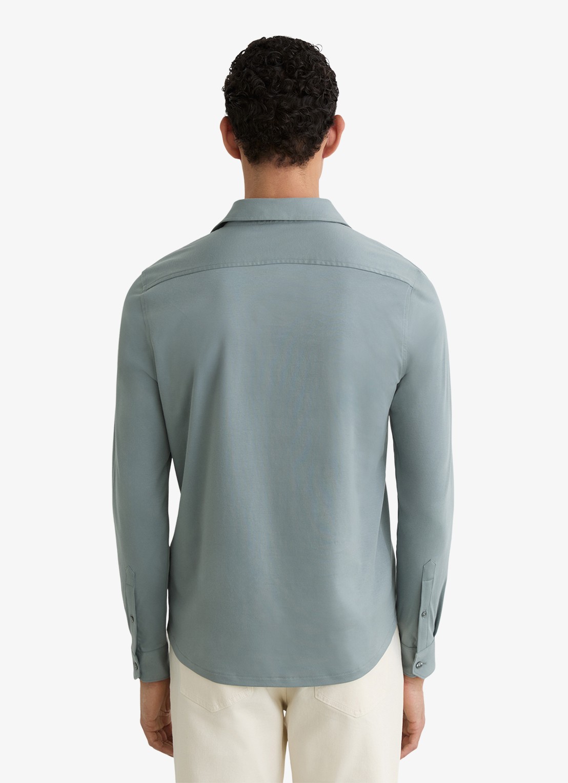 Reiss Duke slim fit overhemd - achterkant 4 steel blue / blauw