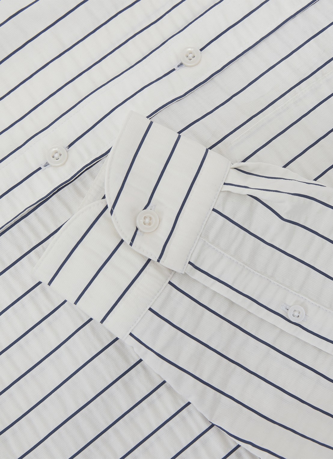 Reiss Dupree regular fit overhemd met streepprint en borstzak - detail 6 wit