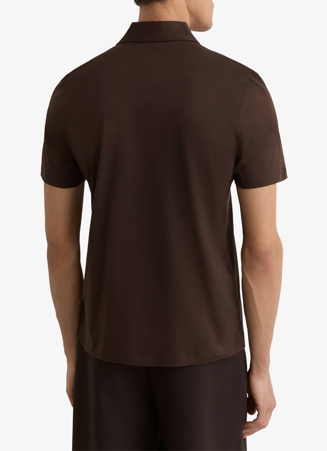 Reiss Earl regular fit polo van katoen - achterkant 6 brown / bruin