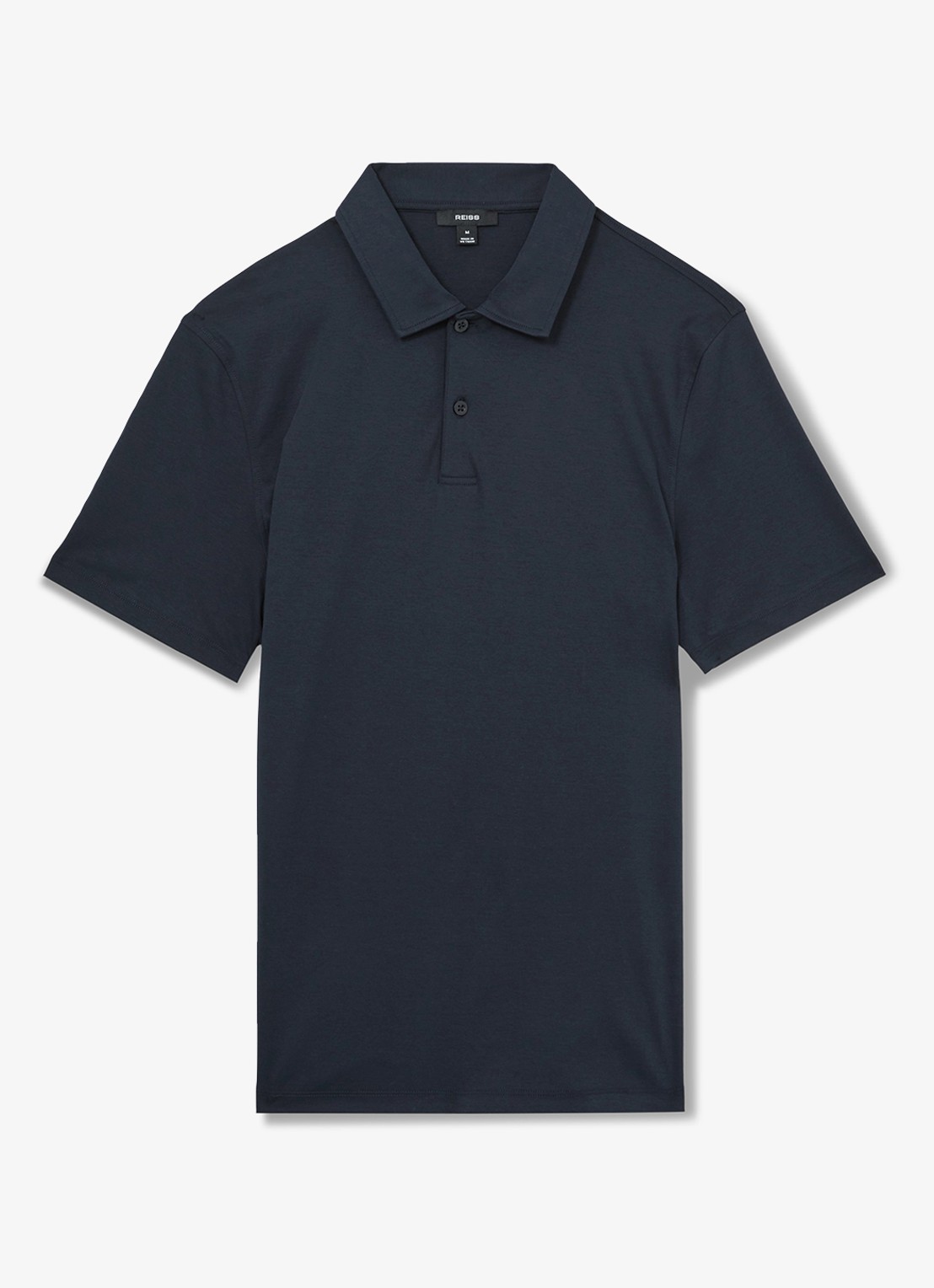 Reiss Earl slim fit polo met stretch - voorkant 4 donkerblauw