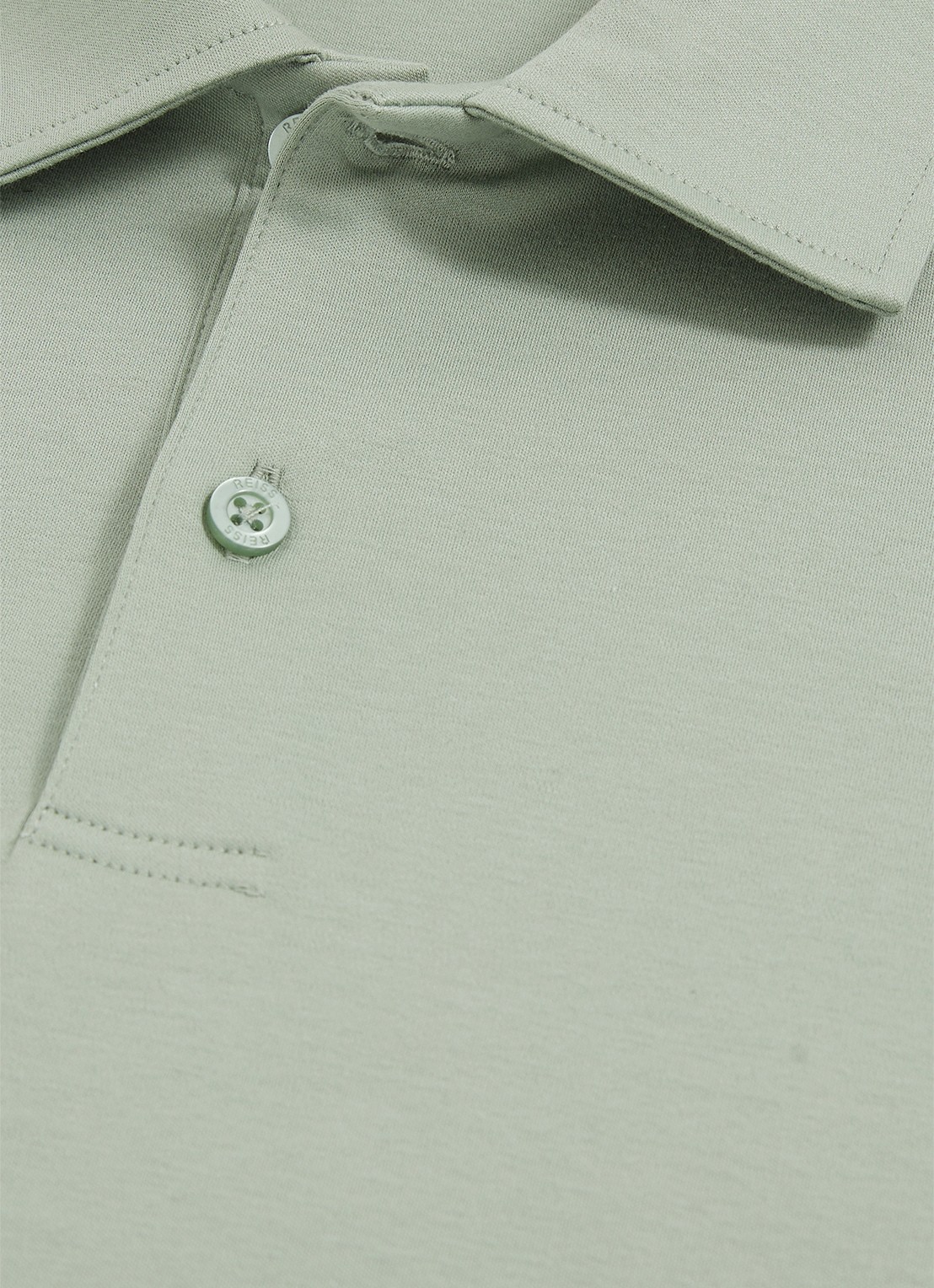 Reiss Earl slim fit polo met stretch - detail 3 groen