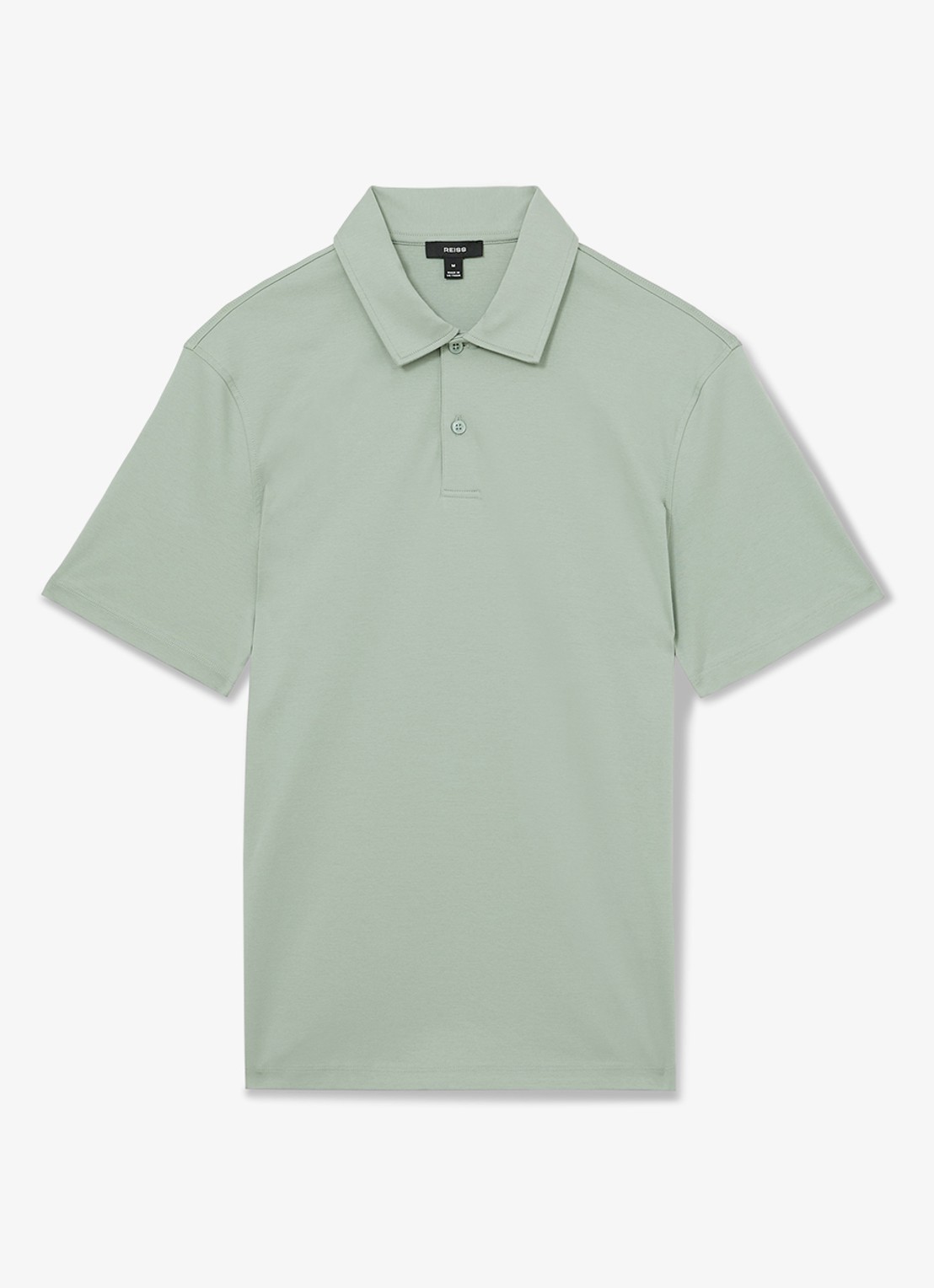 Reiss Earl slim fit polo met stretch - voorkant 4 groen