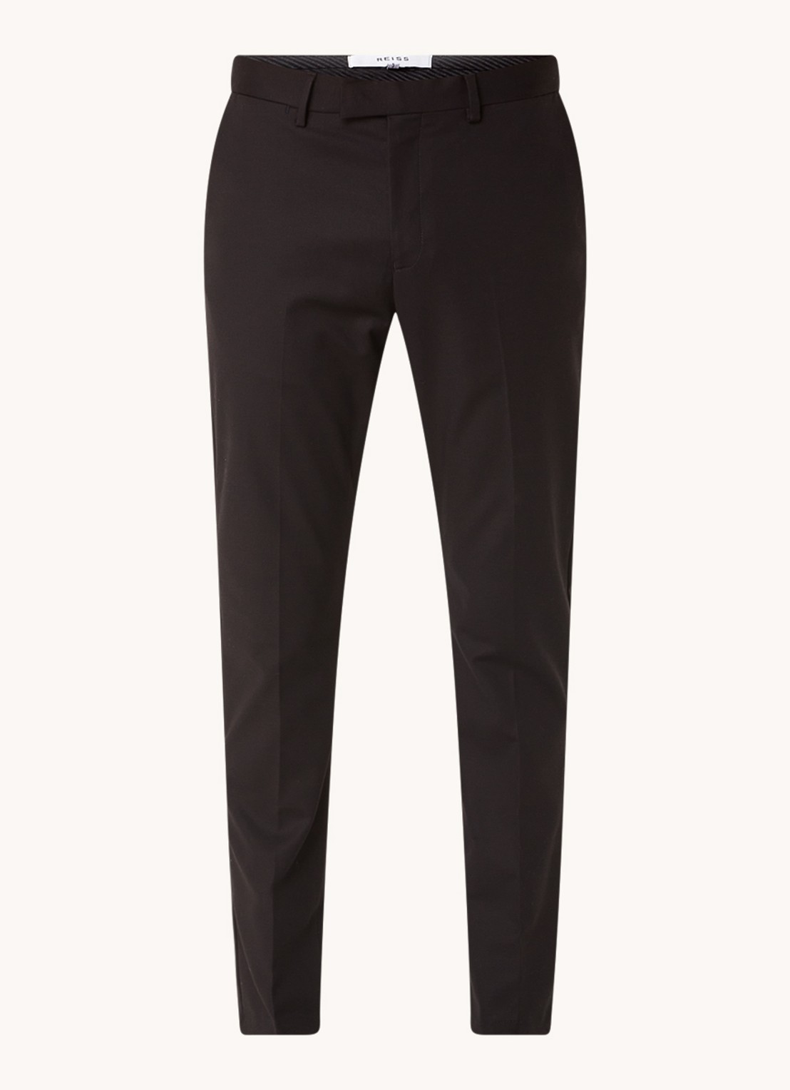 Reiss Eastbury slim fit chino met steekzakken  - voorkant 4 zwart