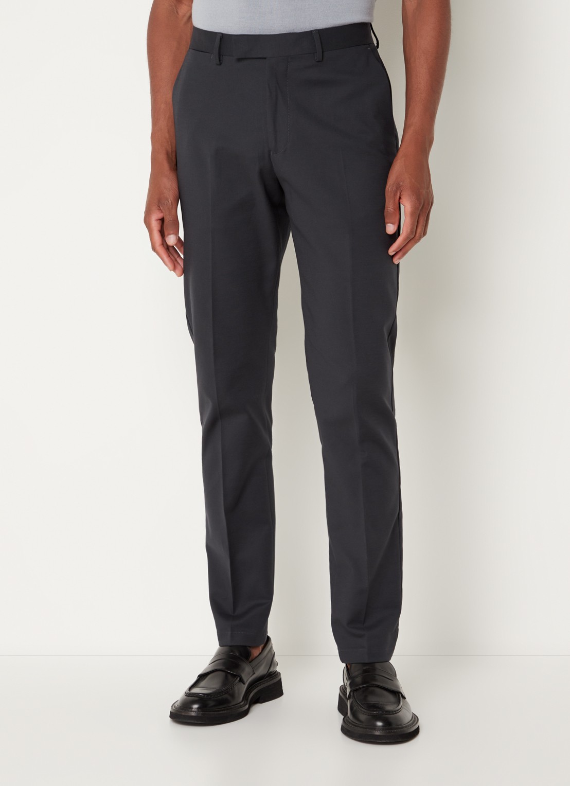 Reiss Eastbury slim fit chino met steekzakken  - detail 2 staalblauw