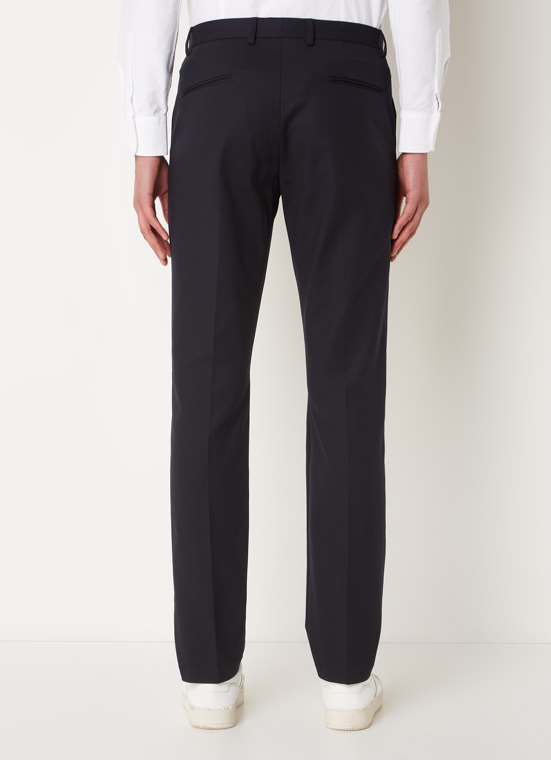 Reiss Eastbury slim fit chino met steekzakken  - achterkant 5 donkerblauw