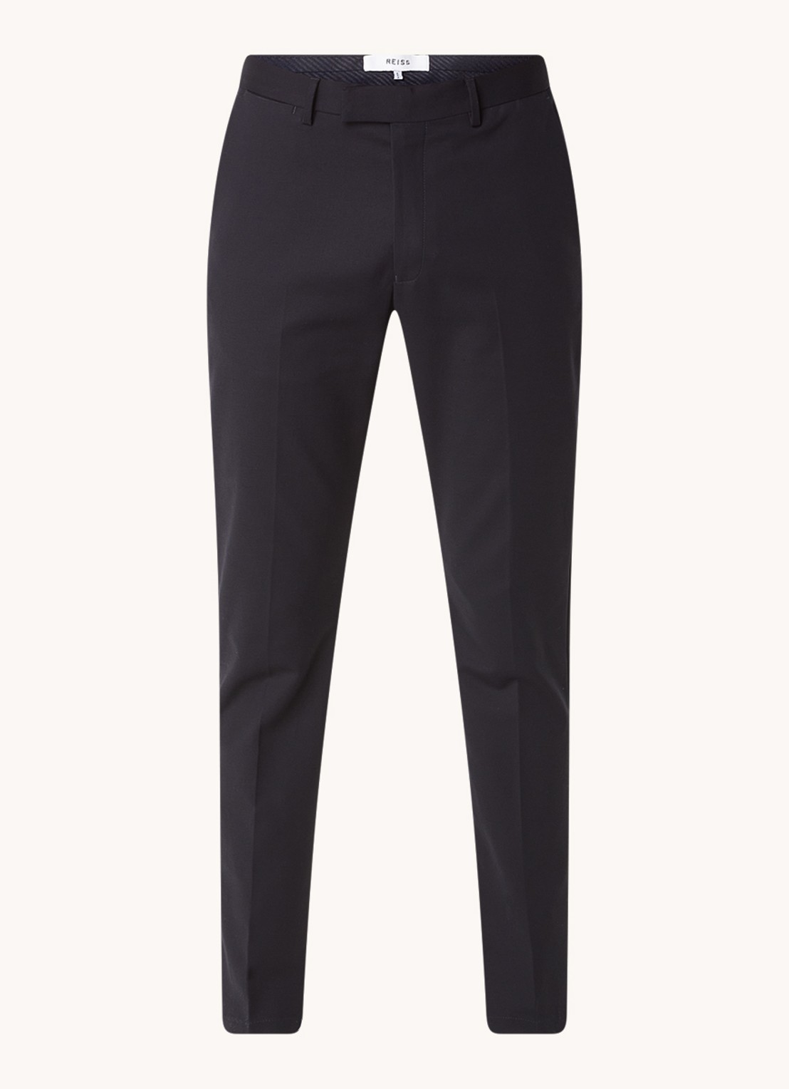 Reiss Eastbury slim fit chino met steekzakken  - voorkant 3 donkerblauw