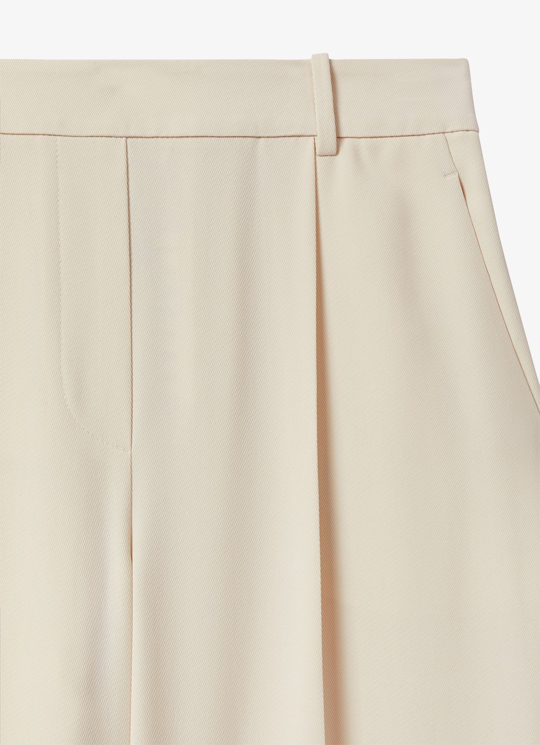Reiss Eden high waist wide fit pantalon met steekzakken - detail 6 creme
