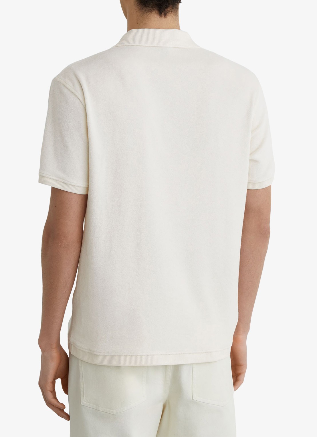Reiss Eden overhemd van badstof - achterkant white / wit