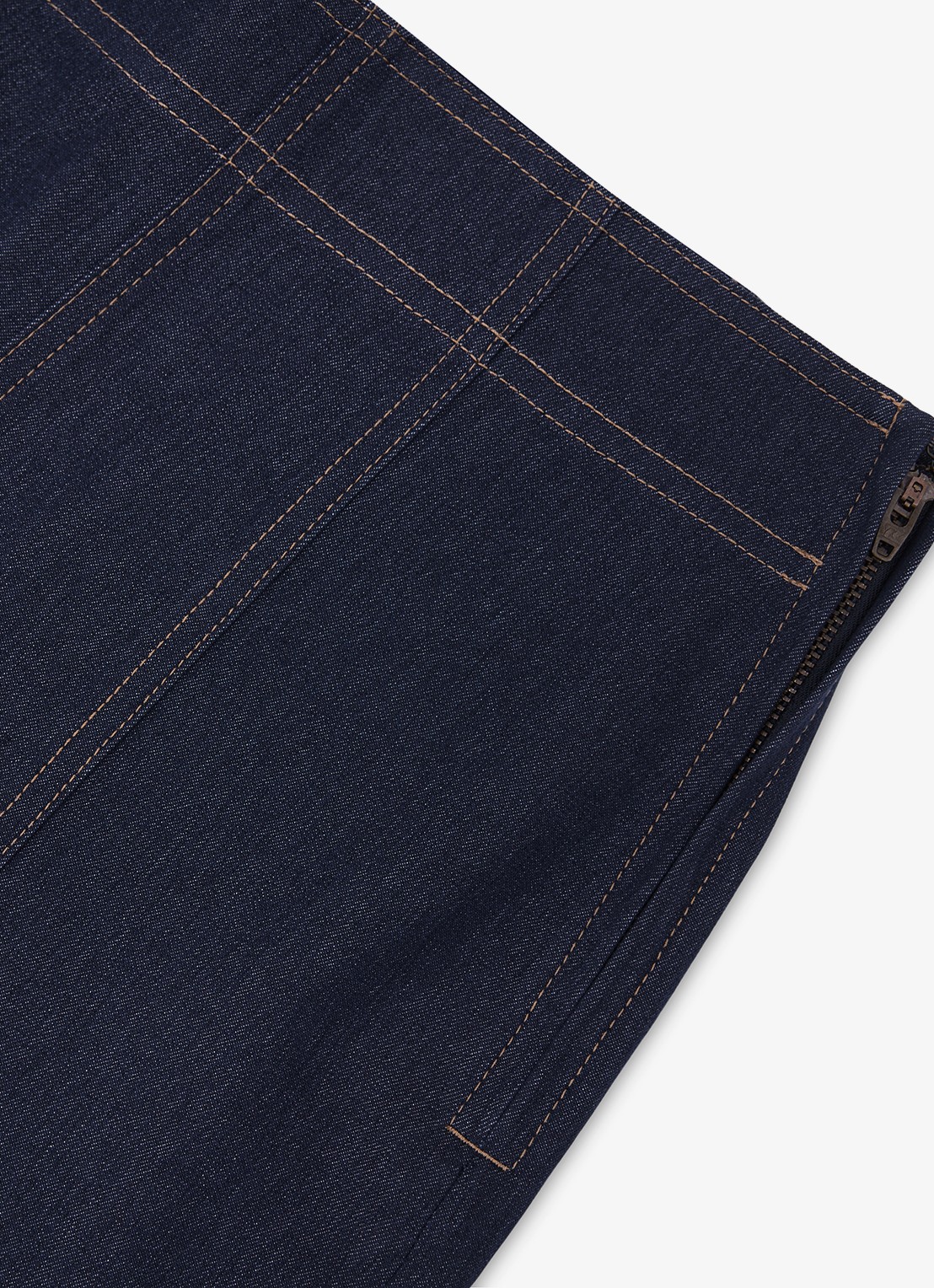 Reiss Edie flared broek met doorgestikte details - detail 3 indigo